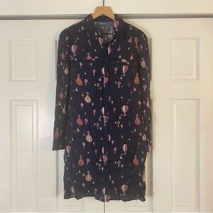 Modcloth Navy Dress with hot air Balloon Print